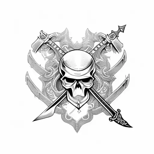 Skull With Sword