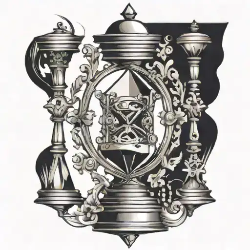 A Diamond Hourglass Design Combining Elements Of Jewelry And Time