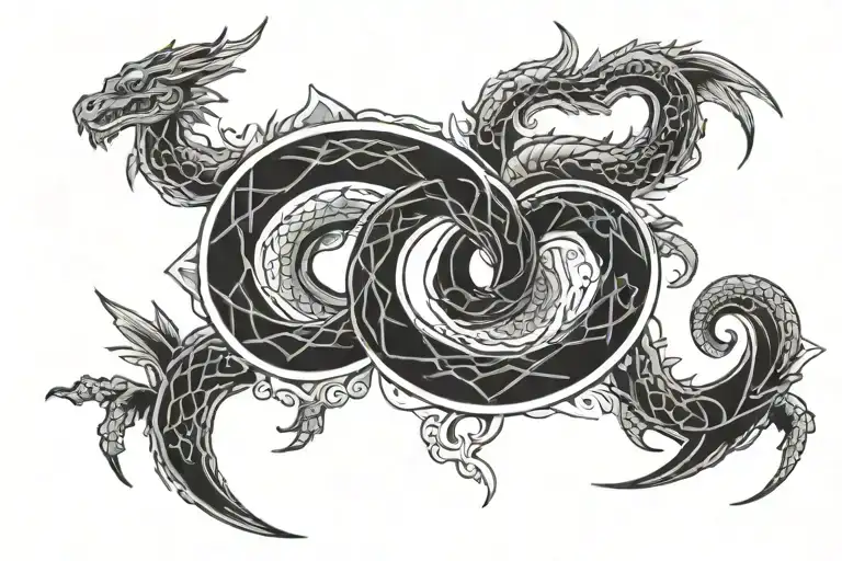 Infinite Sign Of An Ouroboros Dragon