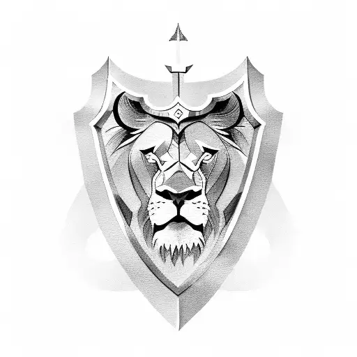Lion And Crusader Shield