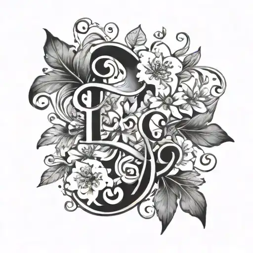 A Whimsical Floral Arrangement With The Letters 'Tlc' Hidden Among The Petals