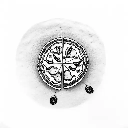 A Neopolitan Pizza Being Eaten By A Penguin