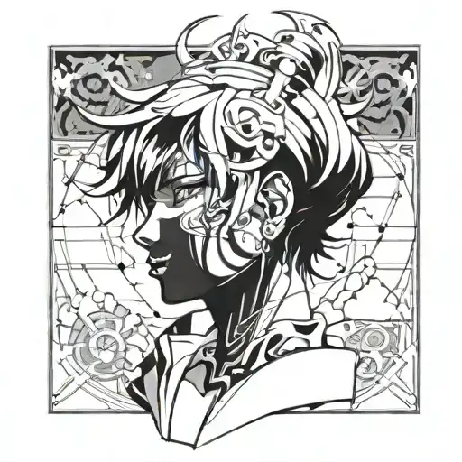 A Futuristic Anime Character Symbolizing Your Love For Anime And Your Girlfriend Aashika