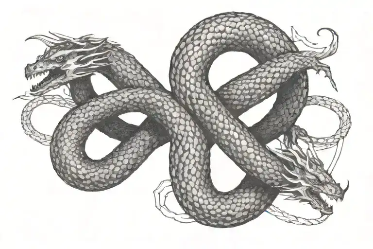 Infinite Sign Of An Ouroboros Dragon