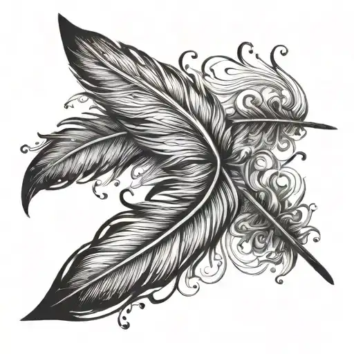 Feather That Turns Into Birds Flying