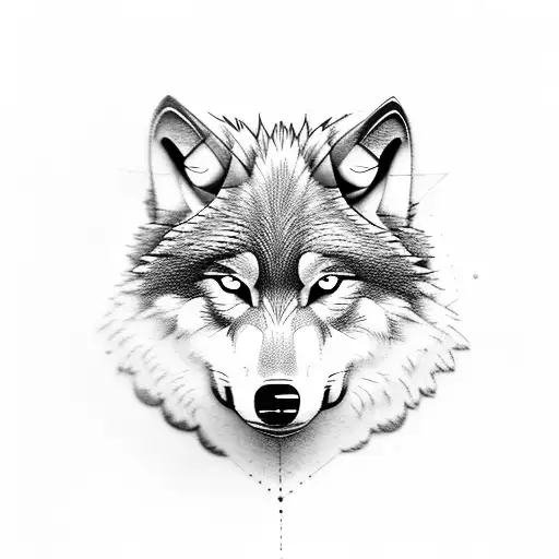 Wolf With Little Baby Wolf