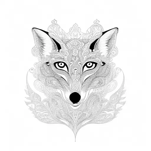 A Delicate Book With Intricate Details And A Fox Curled Around It