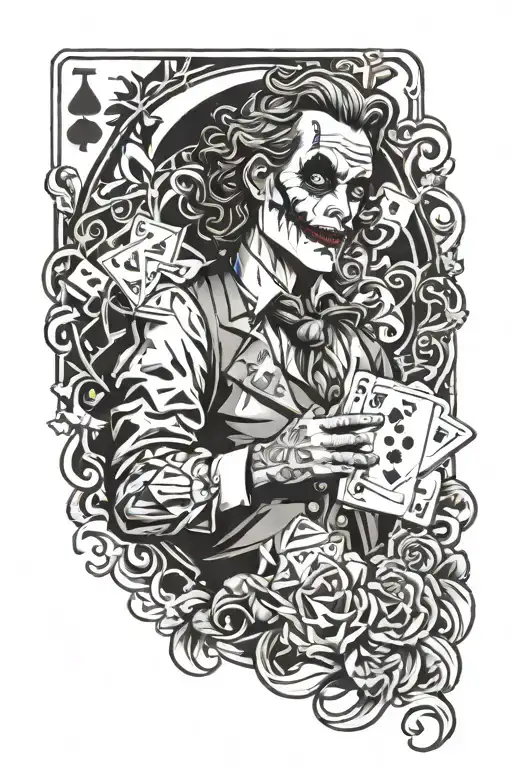 Pack Joker Holding Card In One Hand And 3 On The Other Side