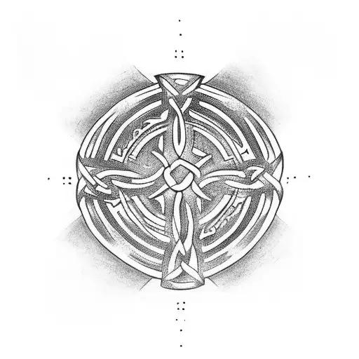 Celtic Cross In A Nordic Forest