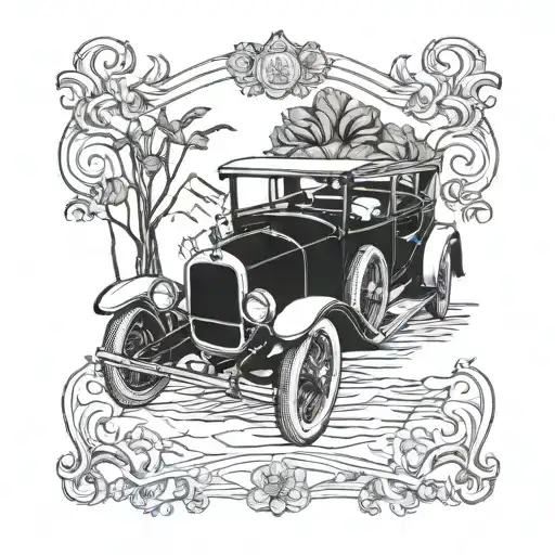 Incorporate Historical Figures Or Events Intertwined With Classic Car Designs