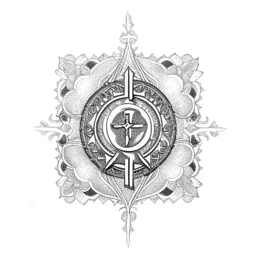 Christian Cross With Butterflies