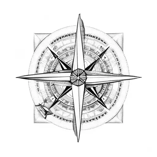 A Compass With An Airplane As The Needle