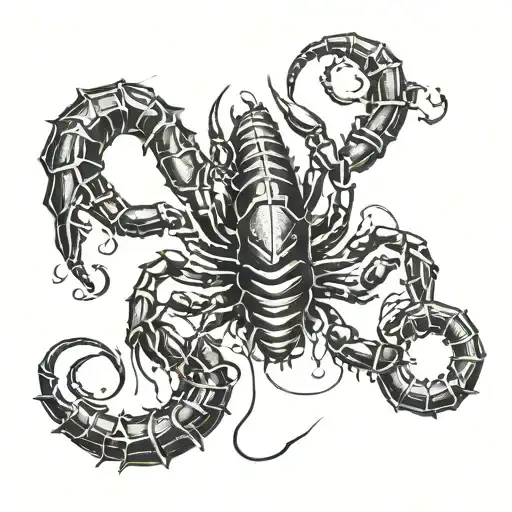Danger Scorpio Zodiac Tattoo Design