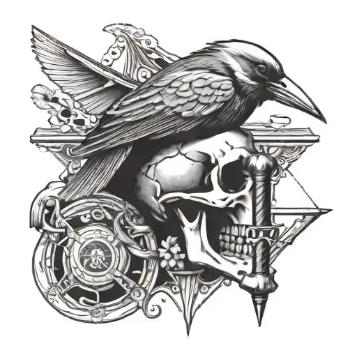 Redbird Bird Skull Will With Diploma And Carpenters Hammer