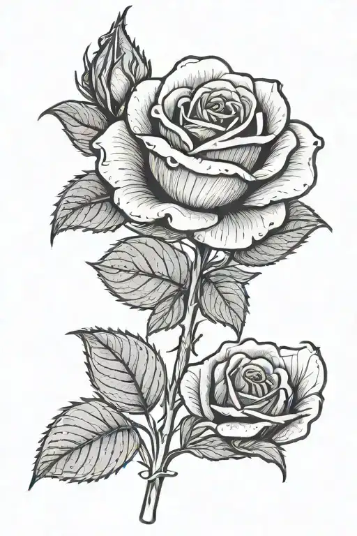 Rose With Name In The Stem Rose