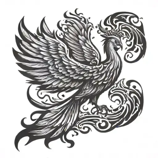 A Phoenix Rising From The Ashes Symbolizing Resilience And Rebirth