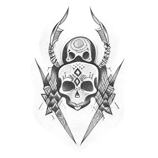 Spooky Tribal Design