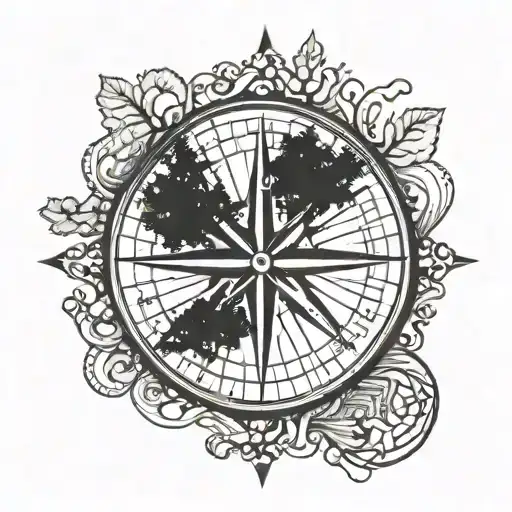 Compass And Tree