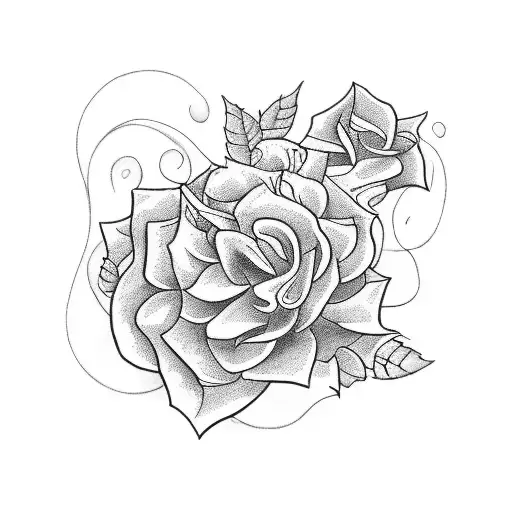 Marvel Tattoo With Flowers