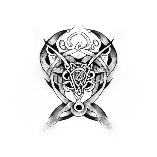 Celtic Fox With Snakes