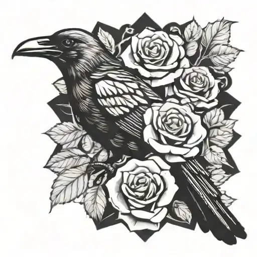 Crow And Rose