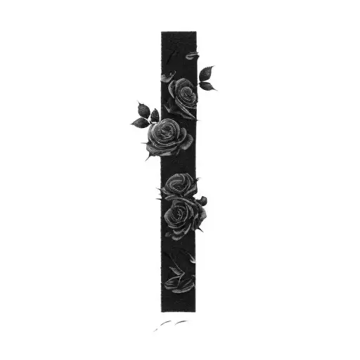 Roses On A Black Background