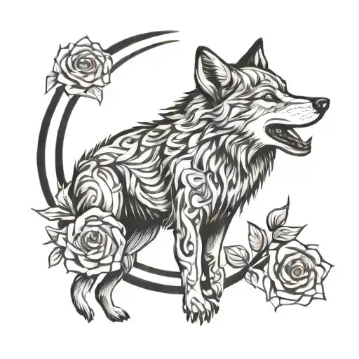 Wolf And Rose