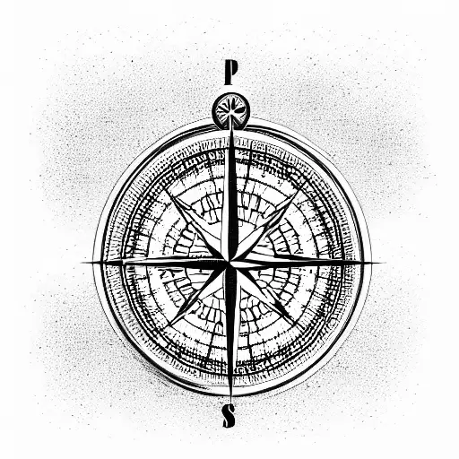 Compass With World Map
