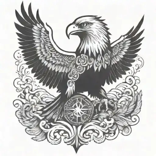 Nordic Mytholigy And Eagle