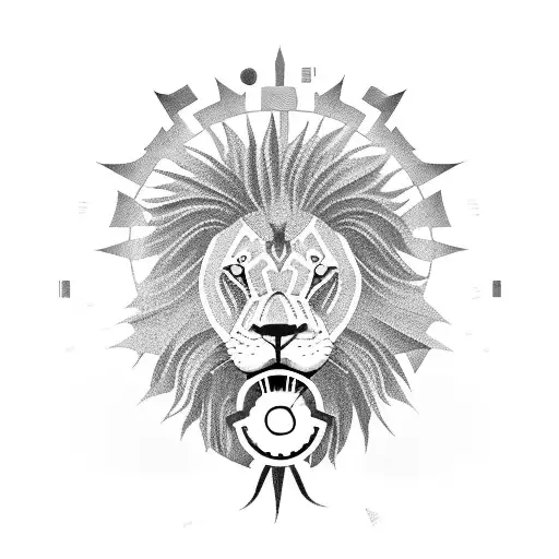 A Lion With A Clockwork Heart And A Sword In Its Mouth