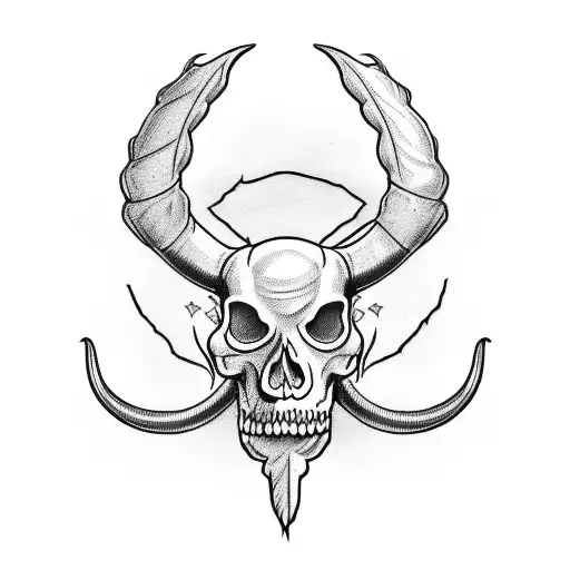 Longhorn Scull With Texas Flag