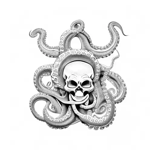 Skull And Octopus