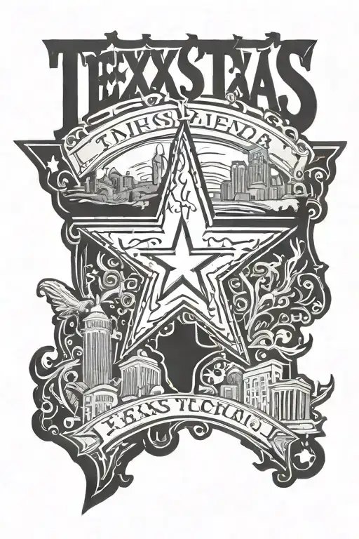 Texas Logo With Buliding Inside
