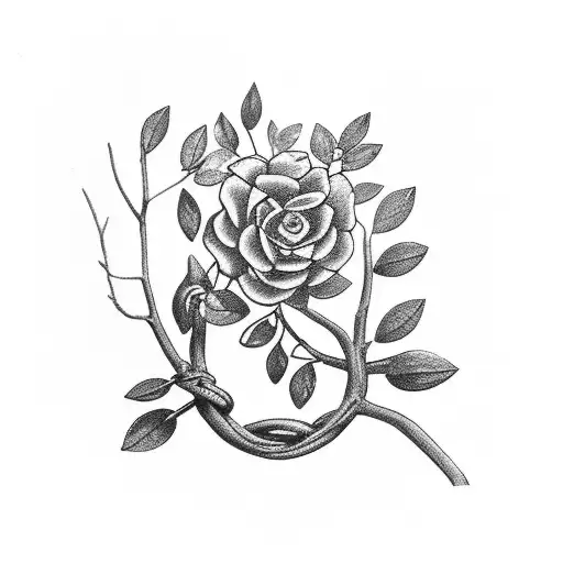 A Laurel Branch Making A Bracelet On The Arm And In The Middle A Letter F
