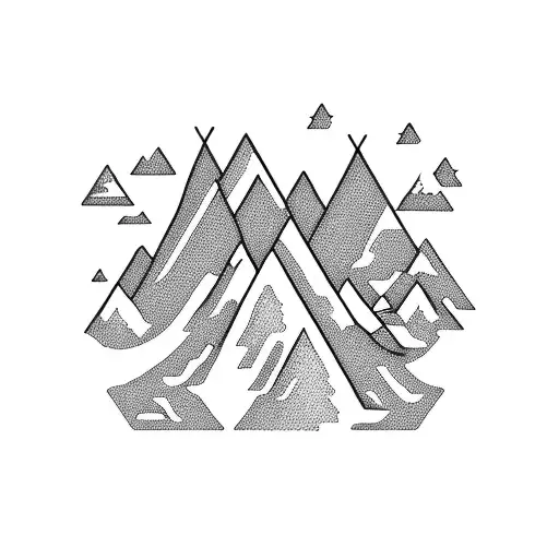A Mountain Range With Each Peak Representing A Family Member