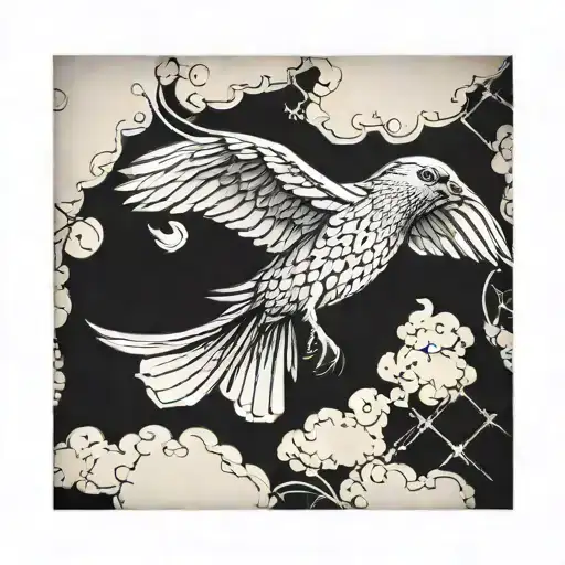 Lierpool Fc Bird Flying In The Sky With War Scene