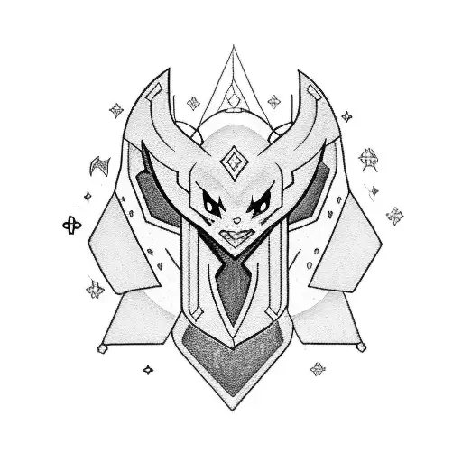 Combine Nordic Runes With Pokemon Characters In A Blackwork Style