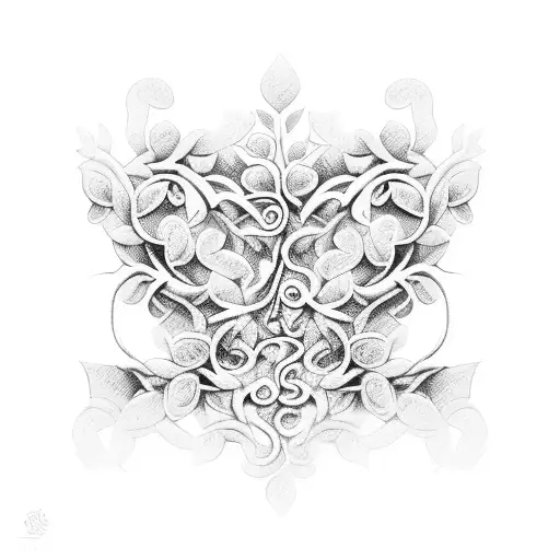 Vines Floral Negative Space Underbust