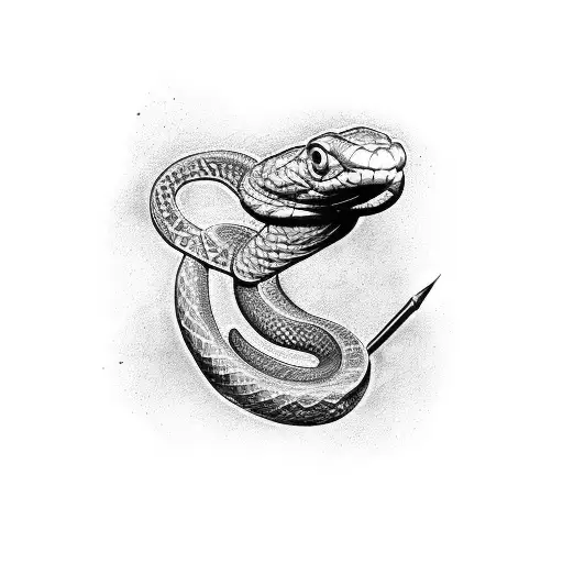 Snake Wrapped Around Forearm