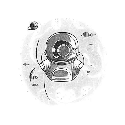 An Astronaut Exploring A Mysterious Underwater World