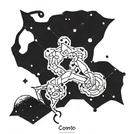 Aries And Scorpio Constellation Intertwined