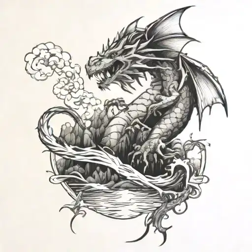 Floating Fantasy Dragon Island