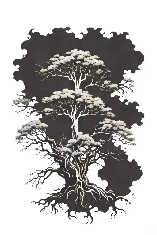 Oak Tree Life With Roots