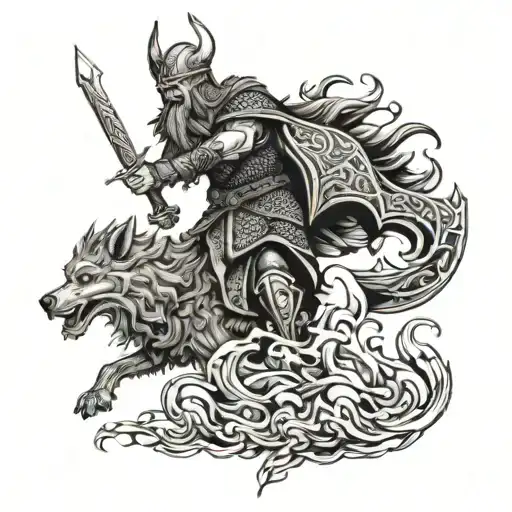 Viking Warrior Vs Fenrir