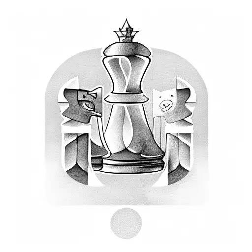 Chess Board With Smooke