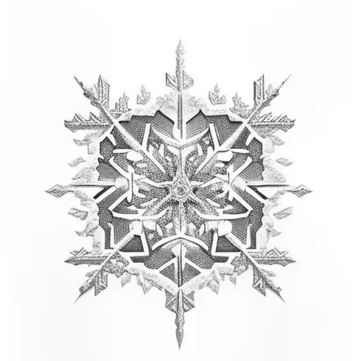 A Powerful Yet Delicate Snowflake Design Incorporating The Initials Of Your Children