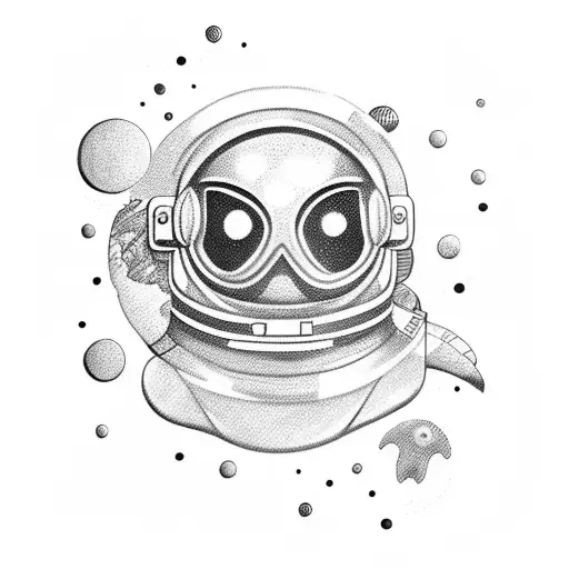 An Astronaut Exploring A Mysterious Underwater World