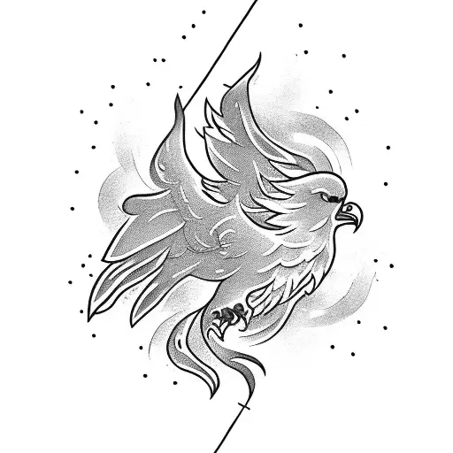A Shooting Star Leading To A Phoenix