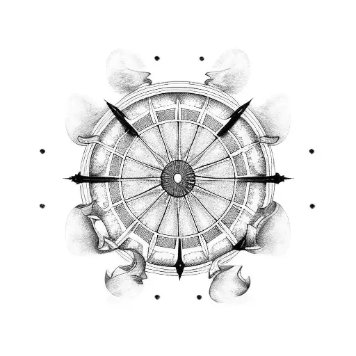 Gypsy Wheel Inside A Horse Shoe