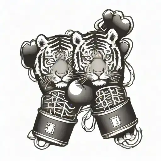 Tiger Head Boxing Gloves